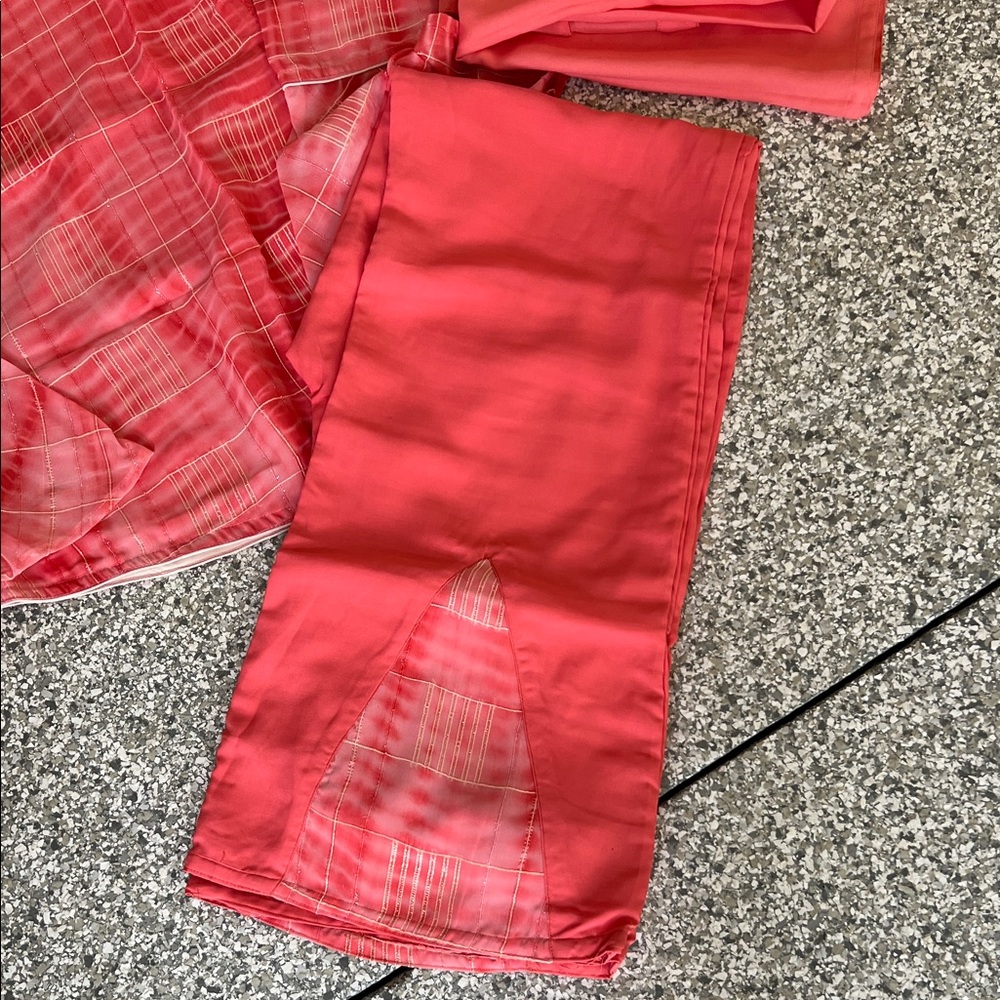 Womens Pink Kurta Set - Picture 3 of 4